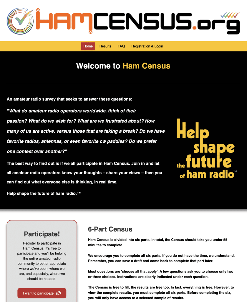 Ham Census homepage
